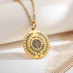 Personlig gravert College High School Logo Disc Anheng Halskjede Jubileum Graduation Tilbake til skolen Gave til Graduate Student