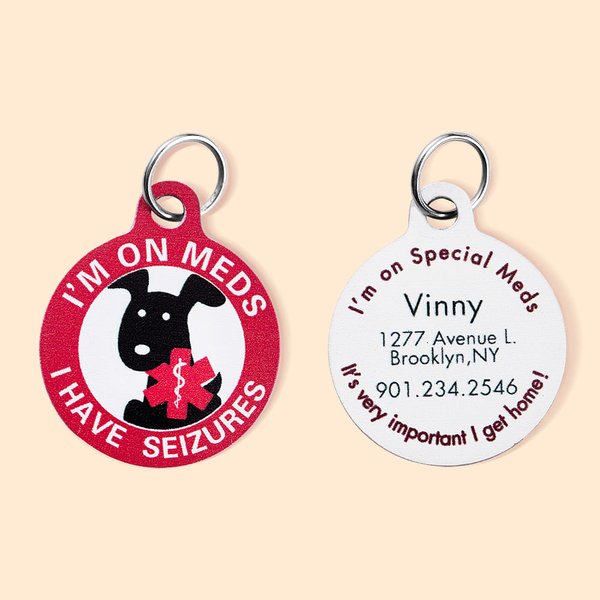 Personalized Multicolor Pet Medical Alert ID Tag with Text and Number Dog Cat Special Needs Birthday Gift for Pet Lovers