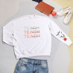 Sweatshirt personnalisé enseignant Compassion Gentillesse Confiance Sweatshirt groupe enseignant Cadeau de rentrée Cadeau d'appréciation de l'enseignant
