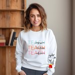 Sweatshirt personnalisé enseignant Compassion Gentillesse Confiance Sweatshirt groupe enseignant Cadeau de rentrée Cadeau d'appréciation de l'enseignant