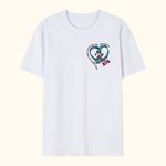 Personalisierte Der Weg zu meinem Herzen ist mit Pfotenabdrücken gepflastert 100% Baumwolle Unisex-T-Shirt mit Namen Geburtstag Geschenk für Tierliebh