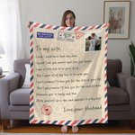 Couverture Douce Personnalisée avec Photo et Textes Cadeau Anniversaire Saint-Valentin pour Femme Mari