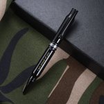 Personalized Yellow Red Blue Line Engraved 308 Bullet Shaped Ballpoint Pen with Clip Ink Refill Gift for Policeman Military Legal Officer