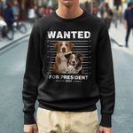 Gepersonaliseerd Gezocht voor President 1-3 Huisdier Foto T-shirt Sweatshirt met Naam Multicolor Beschikbaar Grappig Verjaardagscadeau voor dierenlief