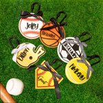 Étiquette de Breloque de Sac Personnalisée avec Nom Motif Sport Cadeau Anniversaire Fête pour Maman