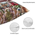 Personalized Family 20 Photos Collage Throw Pillow Cover with Name Home Decor Birthday Anniversary Gift for Family