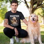 Gepersonaliseerd Gezocht voor President 1-3 Huisdier Foto T-shirt Sweatshirt met Naam Multicolor Beschikbaar Grappig Verjaardagscadeau voor dierenlief