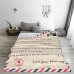 Couverture Douce Personnalisée avec Photo et Textes Cadeau Anniversaire Saint-Valentin pour Femme Mari
