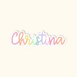Personalized Waterproof Self-adhesive Colourful Handlettered Name Sticker for Laptop Water Bottle Back to School Appreciation Gift for Kid Teacher