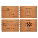 Personalized Engraved Wood Wedding Guestbook with Name Date Wedding Gift for Groom Bride