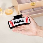 Pinza para el pelo personalizada con diseño de béisbol y purpurina con nombre Accesorio para el pelo para el día del partido Regalo de cumpleaños del equipo para la mamá deportista Amantes del béisbol