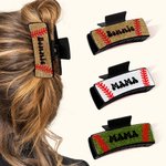 Pinza para el pelo personalizada con diseño de béisbol y purpurina con nombre Accesorio para el pelo para el día del partido Regalo de cumpleaños del equipo para la mamá deportista Amantes del béisbol