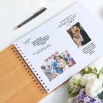 Personalized Engraved Wood Wedding Guestbook with Name Date Wedding Gift for Groom Bride