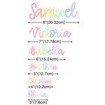 Personalized Waterproof Self-adhesive Colourful Handlettered Name Sticker for Laptop Water Bottle Back to School Appreciation Gift for Kid Teacher