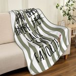 Personalised Favorite Child Muticolour Striped Name Blanket Funny Birthday Family Gift for Dad Mom Grandparents