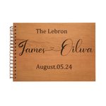 Personalized Engraved Wood Wedding Guestbook with Name Date Wedding Gift for Groom Bride