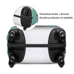 Couverture de Bagage Personnalisée avec Photo Colorée de Personnage et Nom Accessoire de Voyage Cadeau pour Amoureux de Voyage