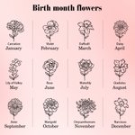 Personalized Engraved Birth Flower Leather A5 Notebook Cover Storage with Name Birthday Gift for Artists Painters Office Workers