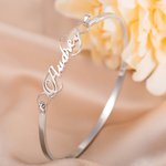 Personalisierte Minimalist Name Armreif Stilvolle Schmuck Geburtstag Jahrestag Hochzeit Geschenk für Frauen