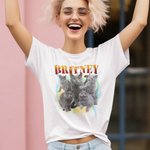 Personalized Vintage 100% Cotton 1-8 Pet Photos Bootleg T-shirt with Name Birthday Gift for Pet Lovers