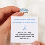 Henkilökohtainen minä Wear for Myself Heart Birthstone nauha sormus kaiverrettu nimi ja Affirmation Card Cancer Awareness Survivor lahja naisille