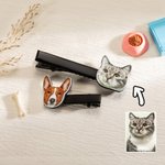 Personalisierte Katze Hund Haustier Portrait Foto Acryl Haarspangen Barrettes niedlich Haar Zubehör Geburtstag Geschenk für Frauen Mädchen