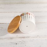 Pot de Fleurs en Céramique Personnalisé avec 1-16 Noms et Fleurs de Naissance Base en Bambou Cadeau Anniversaire Fête des Mères pour Maman Grand-Mère