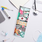 Personalised Multicolour Medical-Themed Design 20oz Skinny Tumbler with Name Appreciation Nurse Week Gift for Nurse Doctor Medical Staff