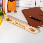 Personalisierte gravierte Blume Regenwald Luft- und Raumfahrt Muster hölzerne Lehrer Lineal mit Namen Teacher's Day Wertschätzung Geschenk für Lehrer