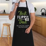 Gepersonaliseerd Best Flippin Waterdicht Schort met Tekst Vaderdag Verjaardagscadeau voor papa Opa