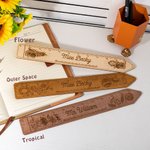Personalisierte gravierte Blume Regenwald Luft- und Raumfahrt Muster hölzerne Lehrer Lineal mit Namen Teacher's Day Wertschätzung Geschenk für Lehrer