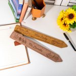 Personalisierte gravierte Blume Regenwald Luft- und Raumfahrt Muster hölzerne Lehrer Lineal mit Namen Teacher's Day Wertschätzung Geschenk für Lehrer