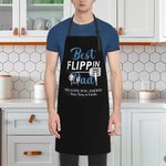 Gepersonaliseerd Best Flippin Waterdicht Schort met Tekst Vaderdag Verjaardagscadeau voor papa Opa