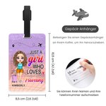 Personalisierter Bunter Gepäckanhänger mit Namen Reise-Essentials Geburtstagsgeschenk für Urlaub-Liebhaber