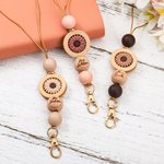 Personalised Floral Shell Beaded Lanyard with Engraved Name Teacher's Day Appreciation Gift for Teacher