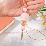 Personalised Floral Shell Beaded Lanyard with Engraved Name Teacher's Day Appreciation Gift for Teacher