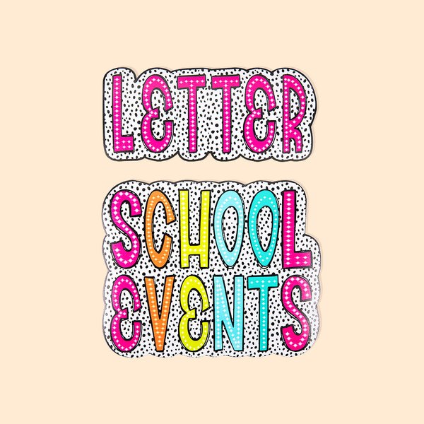 Personalized Dalmatian Dots Colorful Doodle Letter Whiteboard Magnets Classroom Interactive Teaching Tool Back to School Gift for Teacher