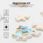 Puzzle en 1000 Pièces Personnalisé avec Titre 1-7 Motifs de Tortues et Noms des Enfants Cadeau Anniversaire pour Famille Enfant Maman