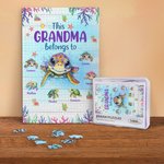 Puzzle en 1000 Pièces Personnalisé avec Titre 1-7 Motifs de Tortues et Noms des Enfants Cadeau Anniversaire pour Famille Enfant Maman