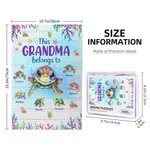 Puzzle en 1000 Pièces Personnalisé avec Titre 1-7 Motifs de Tortues et Noms des Enfants Cadeau Anniversaire pour Famille Enfant Maman