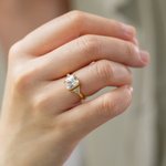 Personlig 925 sterling sølv skinnende stabelbar baguette solitær fødselsdagsring bursdagssmykker gave til kvinner