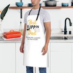 Gepersonaliseerd Best Flippin Waterdicht Schort met Tekst Vaderdag Verjaardagscadeau voor papa Opa