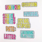 Personalized Dalmatian Dots Colorful Doodle Letter Whiteboard Magnets Magnetic Bookmark Clips with Card Teaching Tool Back to School Gift for Teacher