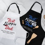 Gepersonaliseerd Best Flippin Waterdicht Schort met Tekst Vaderdag Verjaardagscadeau voor papa Opa