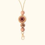 Personalised Floral Shell Beaded Lanyard with Engraved Name Teacher's Day Appreciation Gift for Teacher
