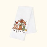 Personalized Vintage Wildflowers Mrs 100% Cotton Waffle Kitchen Tea Towel with Name Bride Shower Wedding Gift for Bride To Be