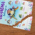 Puzzle en 1000 Pièces Personnalisé avec Titre 1-7 Motifs de Tortues et Noms des Enfants Cadeau Anniversaire pour Famille Enfant Maman