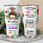 Personlig tecknad krita Lär Kärlek Inspirera 30oz Namn Tumbler med lock och sugrör Rengöringsborste Tillbaka till skolan Uppskattning Present till lär