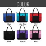 Personalized Baseball Softball Mom Large Zippered Tote Bag with Name and Number Game Day Birthday Gift for Women
