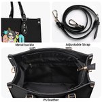 Personalisierte Cartoon ABCD Lehrer Tour Retro Pebbled Leder Umhäng Tragetasche mit Namen Wertschätzung zurück zu Schule Geschenk für Lehrer